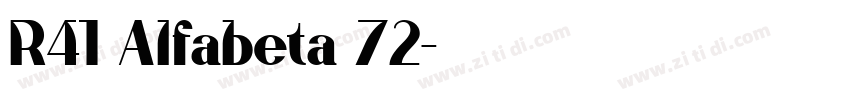 R41 Alfabeta 72字体转换